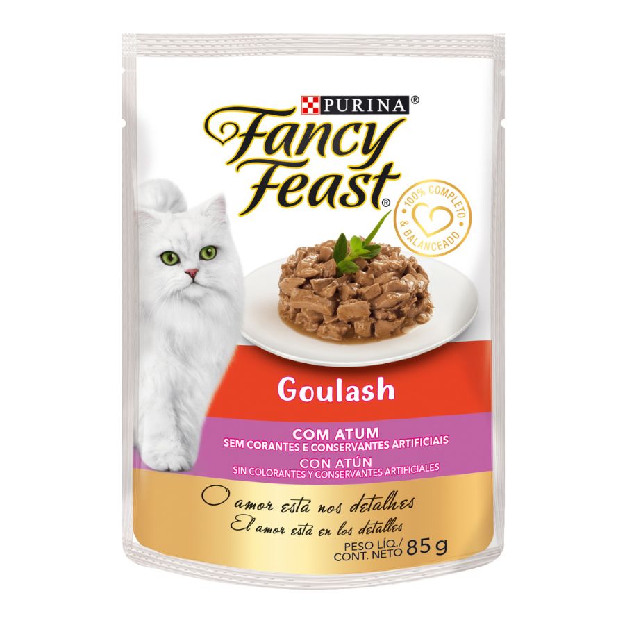 Alimento húmedo para gato Fancy feast goulash con atún 85GR, , large image number null